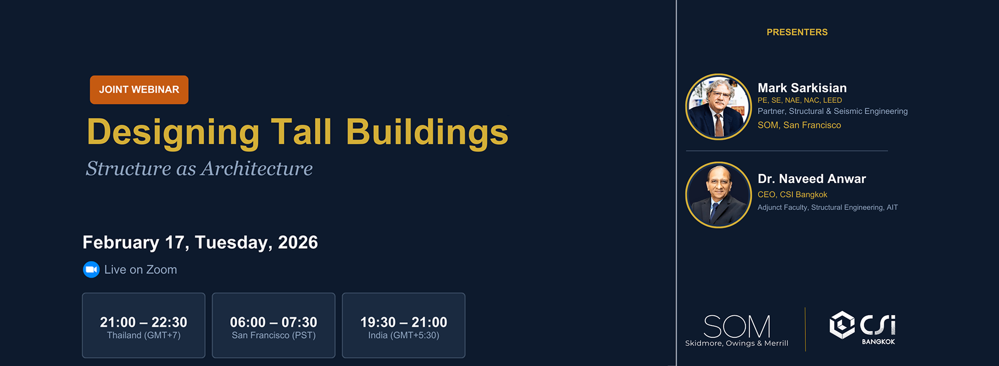Designing Tall Buildings​ -Csi Bangkok Webinar